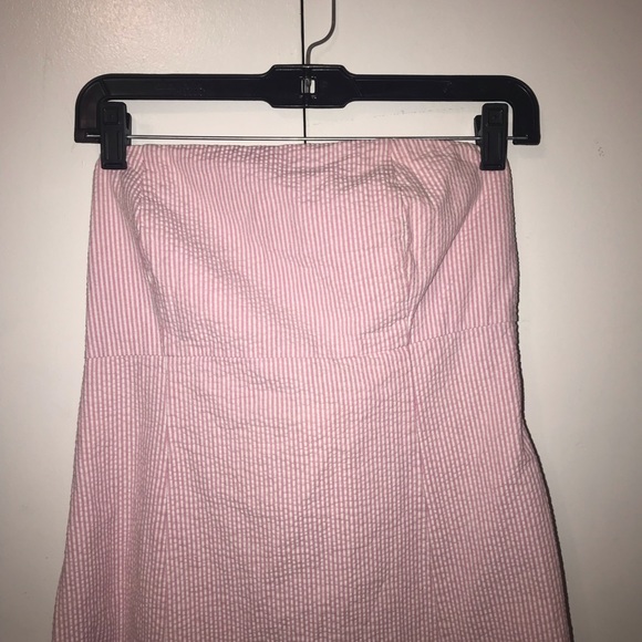 Gap Pink and White Strapless Dress - Picture 2 of 4